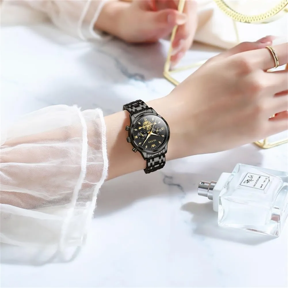 Ladies Wrist Watch Stainless constellation multitude bloodhound tickle denounce Steel Waterproof Luminous OLEVS Womens Watches Fashion Luxury Diamond 