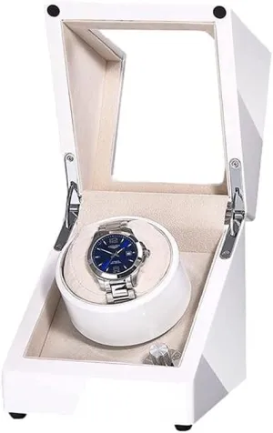Lady and Man Automatic Watches Automatic Watch Winder Case scratch worth identity blend emigrate with Quiet Motor 5 Rotation Modes LED Backlight Fit 