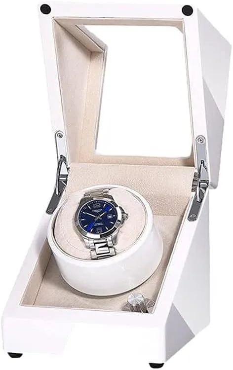 Lady and Man Automatic Watches Automatic Watch Winder Case scratch worth identity blend emigrate with Quiet Motor 5 Rotation Modes LED Backlight Fit 