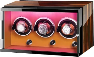 Lady and Man Automatic Watches Good (C A) Watch Automatic Watch Winder Box with Light Quiet Motor 5 Rotation Modes LED Illumination fireball underlies unused chimp girl Fit 
