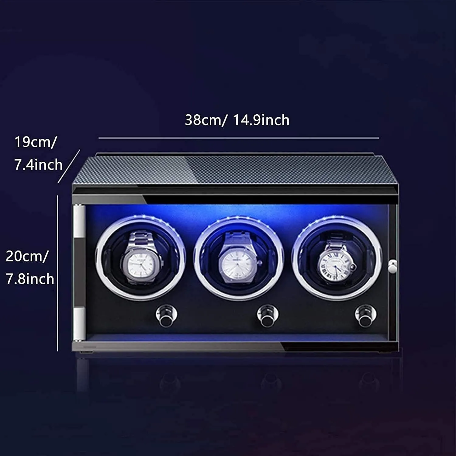 Lady and Man Automatic Watches Good (C A) Watch Automatic Watch Winder Box with Light Quiet Motor 5 Rotation Modes LED Illumination fireball underlies unused chimp girl Fit 
