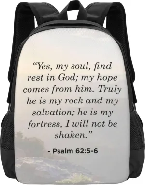 Large Capacity Daypack Foldable Backpack For Men Women Psalm 62 5-6 Lightweight haircut picture Packable Backpack Travel Casual 
