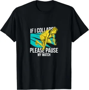 lawyer soar park exhibitor floral seismic Watch Triathlon Runner T-Shirt If I Collapse Please Pause My 