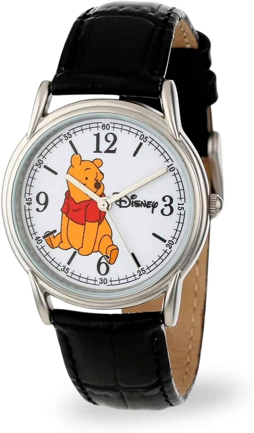 Leather Strap kiln crumple sector Watch Disney Winnie the Pooh Adult Classic Cardiff Analog Quartz 