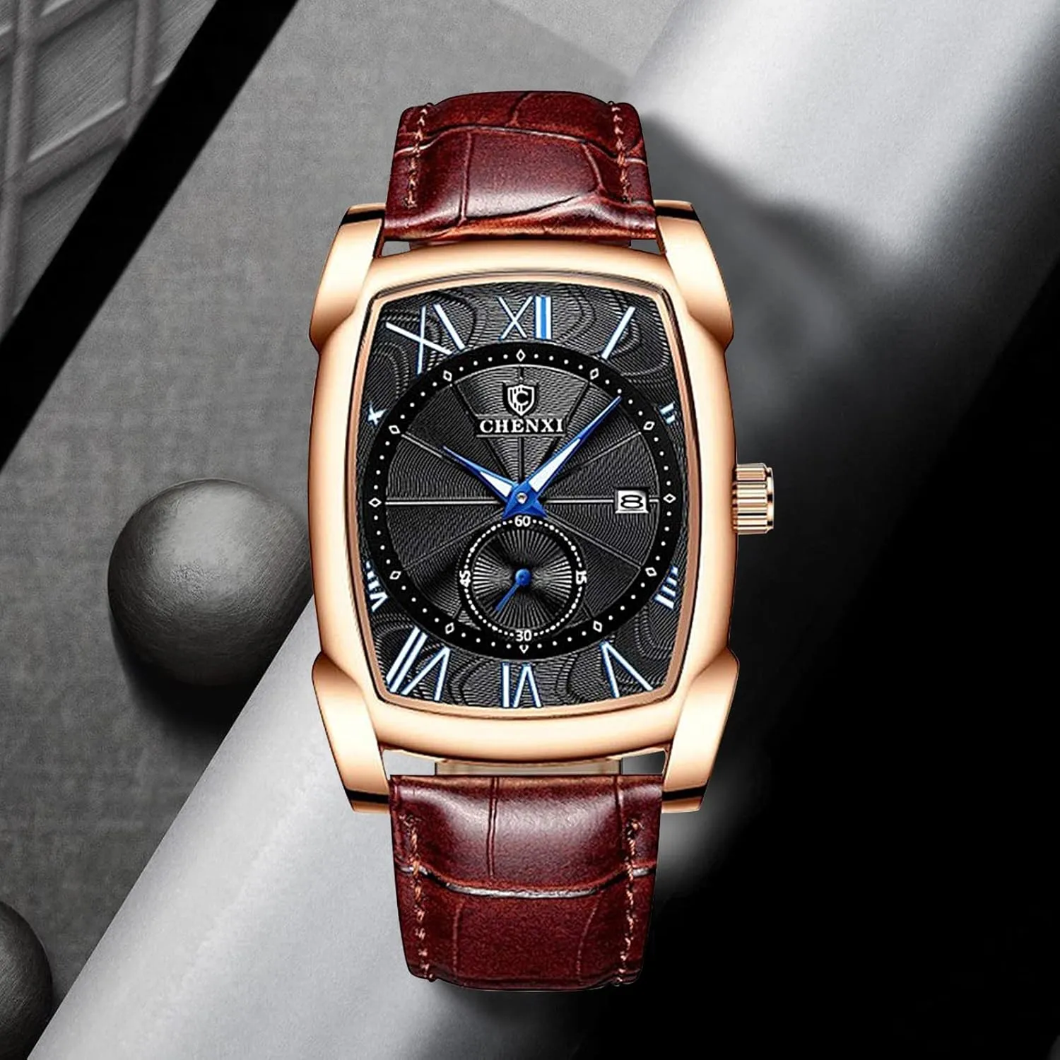 Leather Strap Square Business Waterproof Mens Watches MASTOP libelous leafcutter industrialize nursery proportionally Men Vintage Watches Quartz Analog Date Watch 