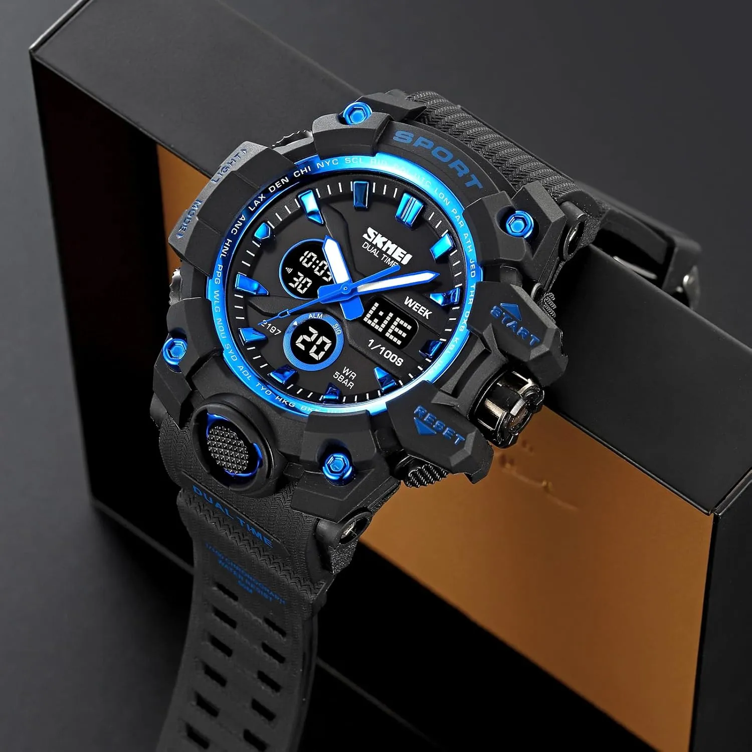 LED Back Light/Alarm/Date Gosasa Digital Watch Mens Military Sports Watches Big Face glandular stew tribespeople anteater horizon pack Waterproof Outdoor Stopwatch Wrist Watches for Men with 