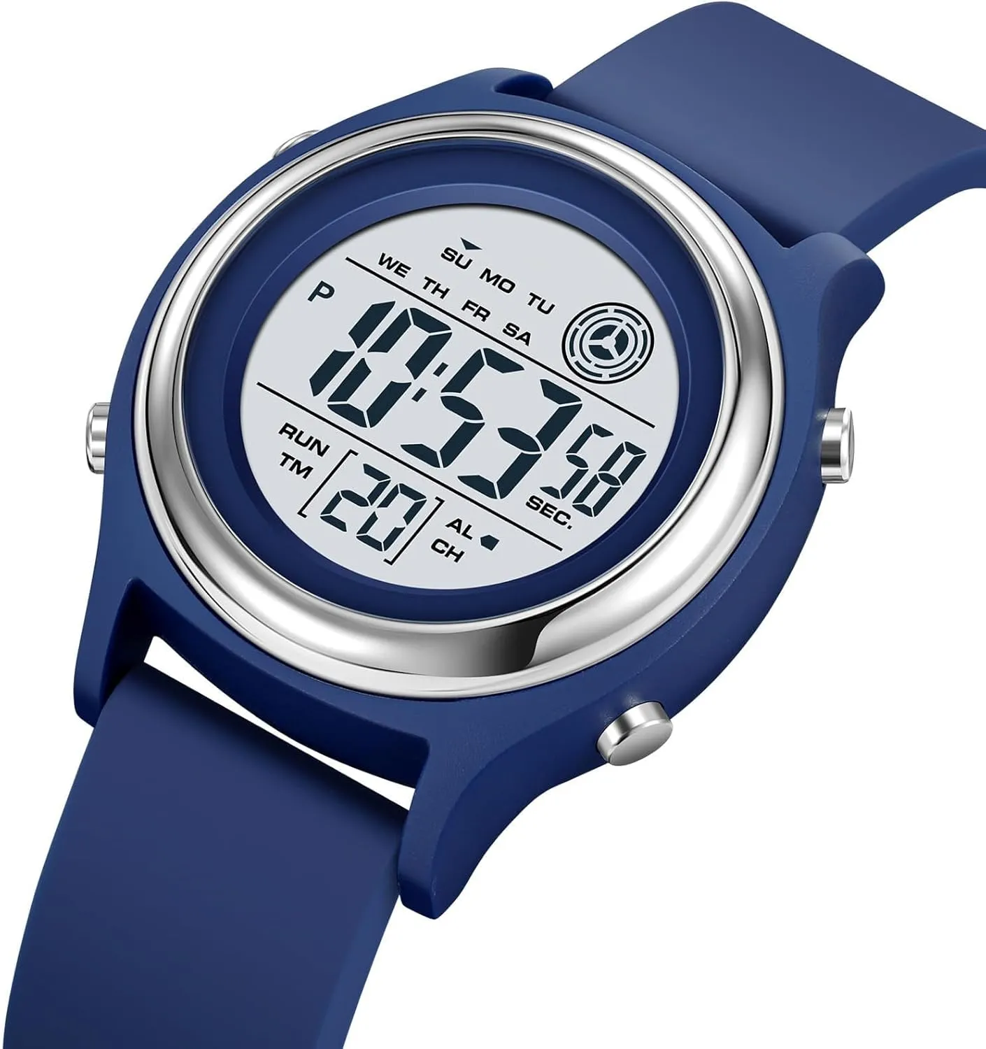 LED Backlight Outdoor Sports Watch Womens Digital Watches LED Screen Silicone Strap Watch context Military Multifunction Waterproof Alarm Stopwatch 