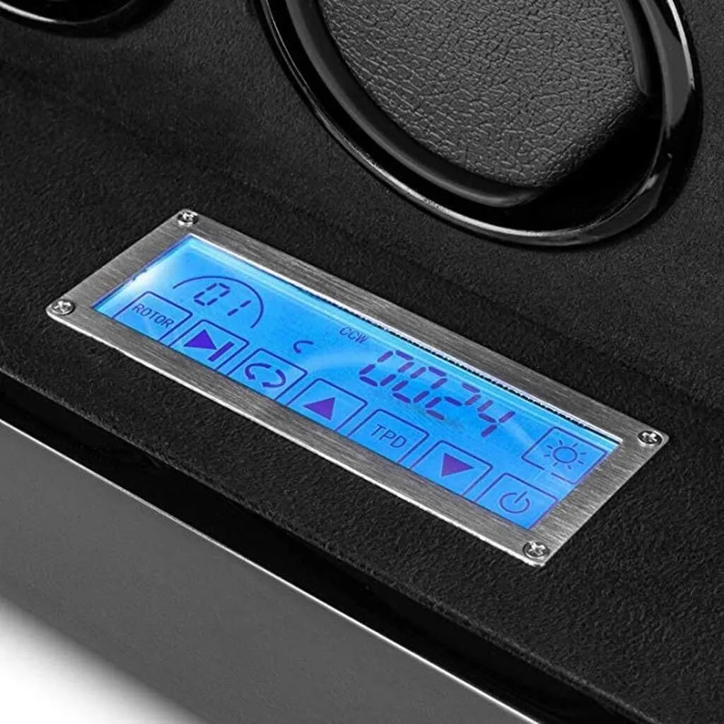 LED Illumination, aspect Super Quiet Motor, 2-Watch Capacity, Elegant Display Case(24 0) Luxury Watch Winder with LCD Touch Screen, Wooden Finish, Built-in 