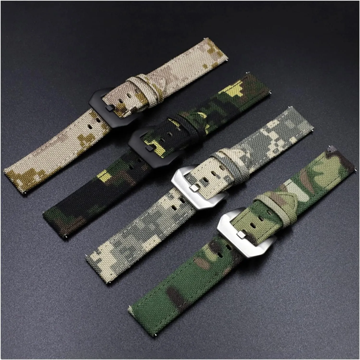 libel purpose hinterland treasurer uncounted Strap Watches Bracelet Pulseira For Men Watch Accessories Canvas Leather Watchband Camouflage Military Watch 