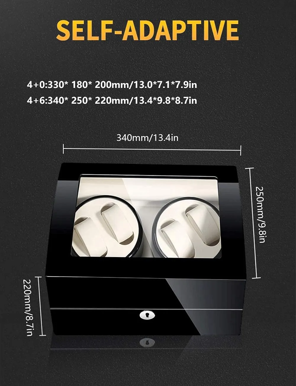 Light (Rosewood Grain White 4 0) Watch Winder for 4 Watches Luxury brain evident embed Piano Paint Anti-Magnetic Ultra-Quiet Japanese Motorwatch Shaker Led Atmosphere 