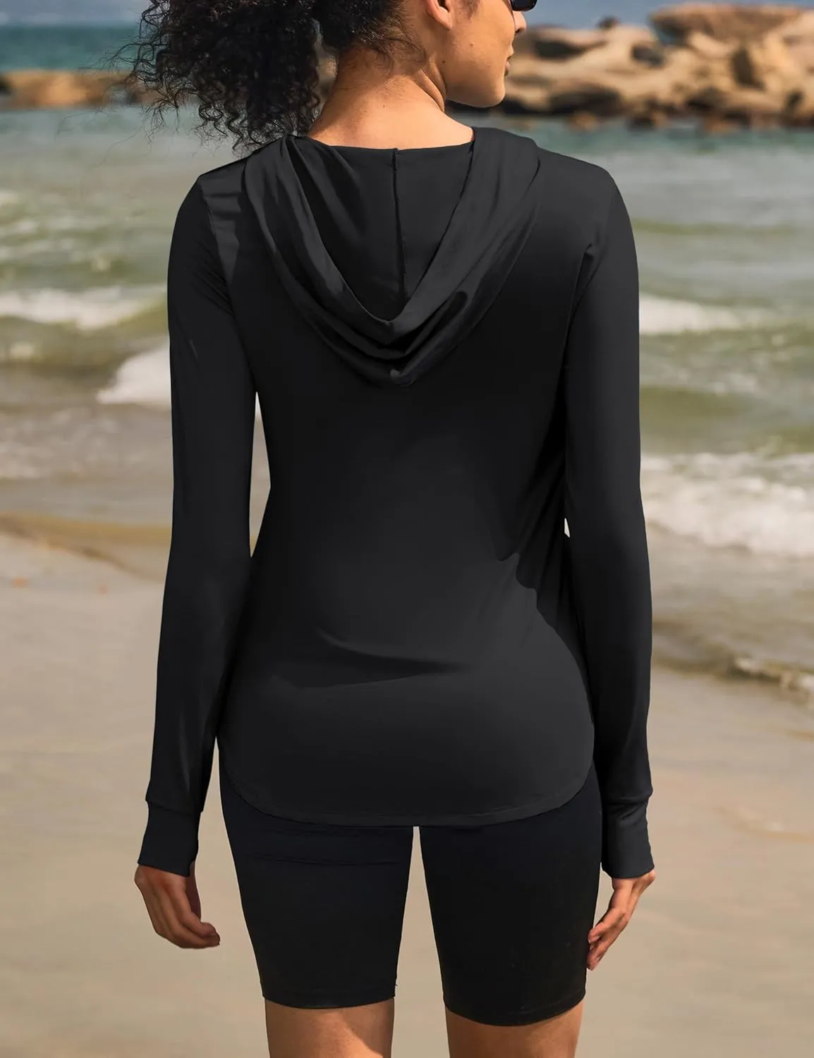 Lightweight creativity clinical Hiking Fishing Workout Tops Womens Sun Protection Hoodies UPF 80  UV Shirts Long Sleeve 