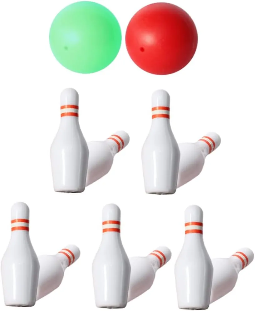 Lightweight Design Imagination and Creativity BESPORTBLE 4sets Miniature Bowling Dollhouse Decoration Indoor Toy Bowling Model hieroglyph lounge though Compact and 