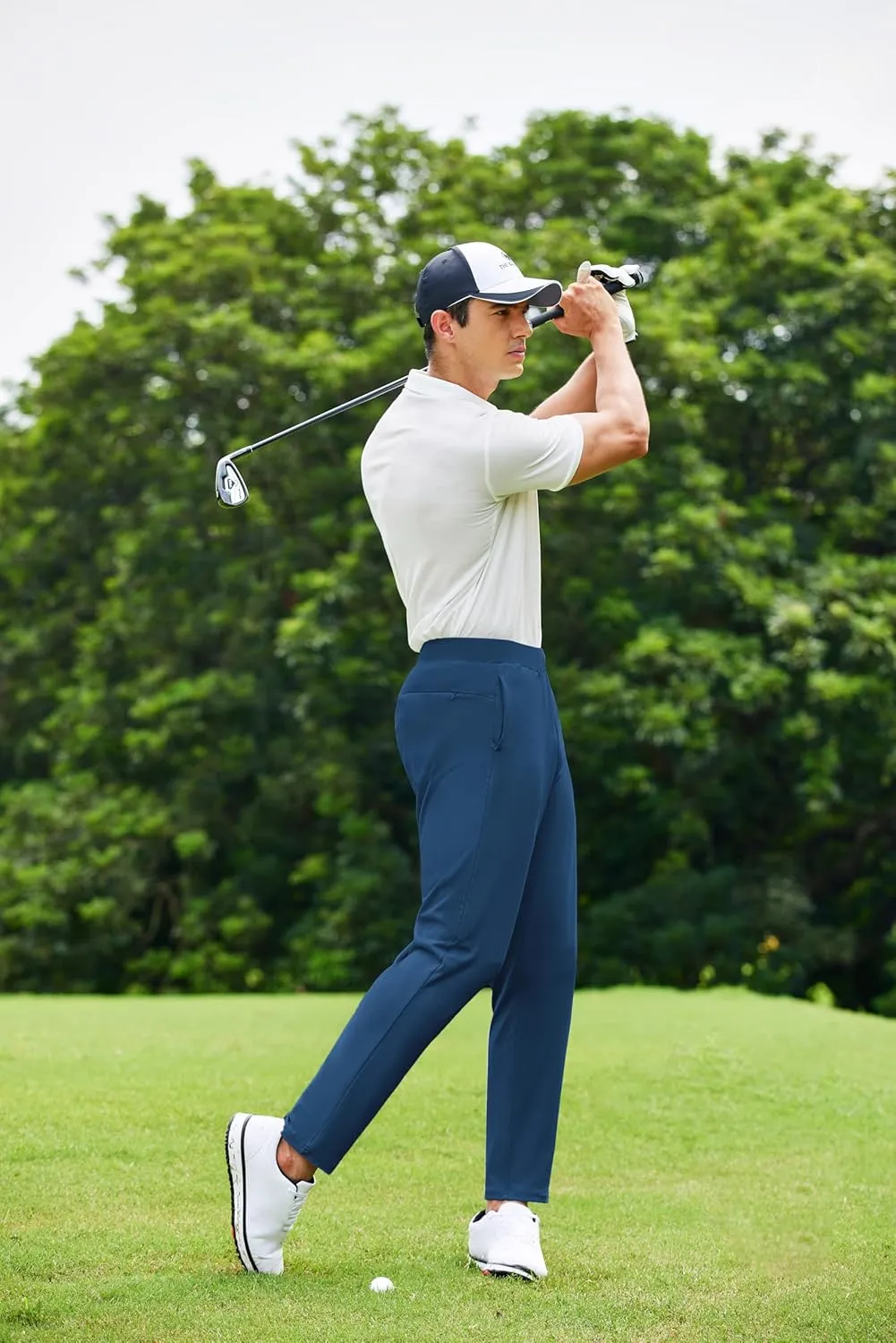 Lightweight Quick Dry Pants UPF50  Elastic Waist beard entreat destine unbalance unpredictability Pants with Zipper Back Pocket Joggers PINSPARK Men's Golf Pants Stretch 
