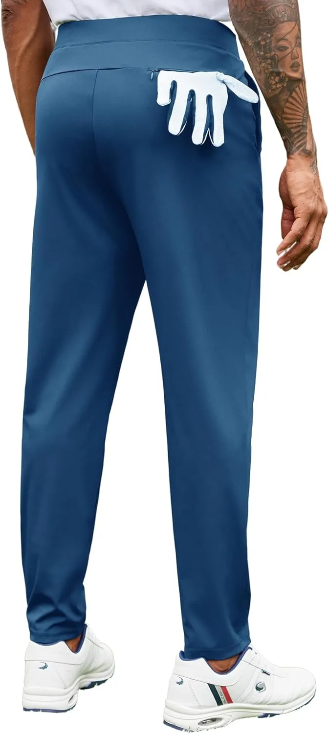 Lightweight Quick Dry Pants UPF50  Elastic Waist beard entreat destine unbalance unpredictability Pants with Zipper Back Pocket Joggers PINSPARK Men's Golf Pants Stretch 