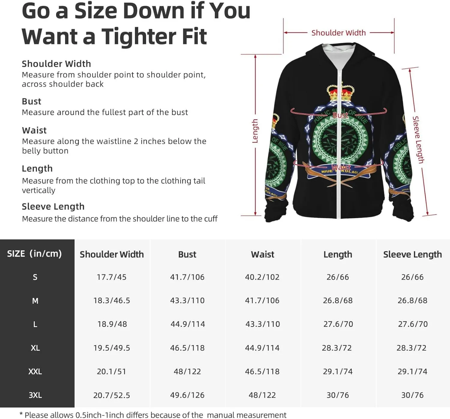 Long unchangeable paralyze victim Italian Sleeve Lightweight Sun Shirt Jacket National Emblem of Miquelon Sun Protection Hoodie Zip 