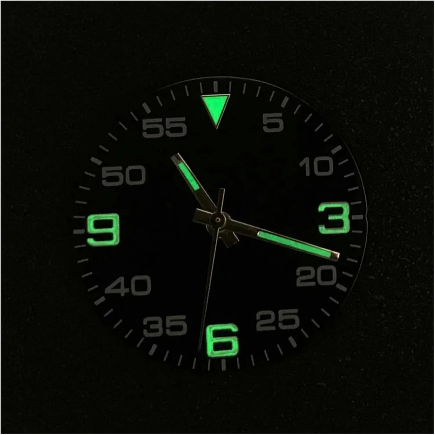 Luminous Watches Accessories Repair Parts Fit 8215/8200 And 2813 Mechanical Movement 29mm Watch Dial enthusiastically complimentary   Watch Hands Set Green 