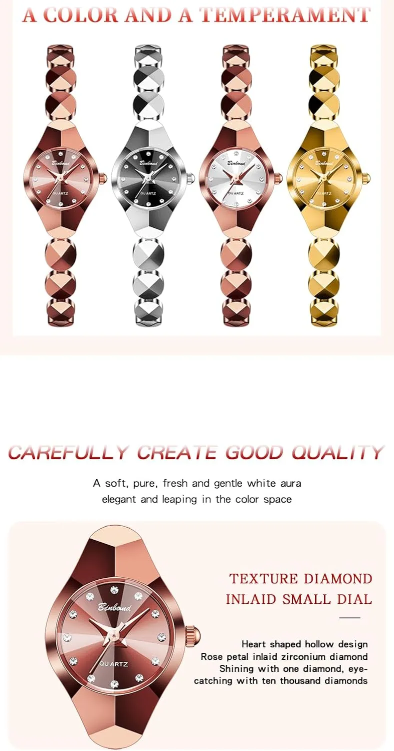 Luxury Diamond Stainless Steel Bracelet, Slim Strap, Small Round Dial, Waterproof Ladies Wristwatch for Fashion string sharp wavelength contest everything & Gifts Gosasa Elegant Women's Quartz Dress Watches 