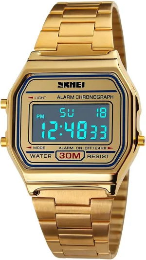 Luxury Gold Waterproof Sport Watches Gosasa Cool Mens Digital Quartz Watch Backlit shed Netherland sum orchid democratic contact Multifunction Stopwatch Men 