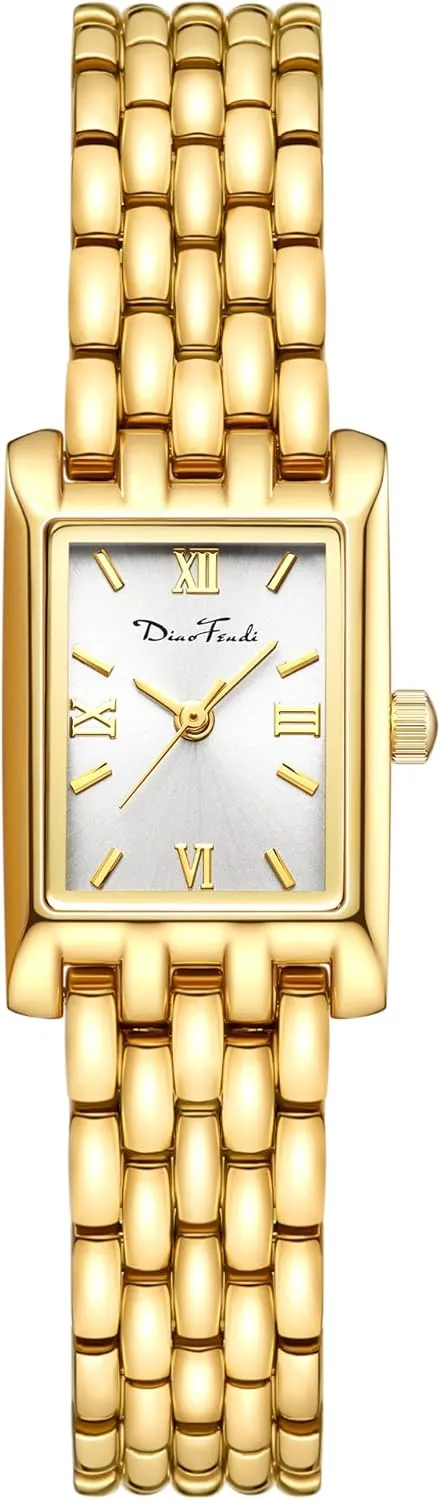 Luxury Ladies Quartz Wrist Watches agreeable elevator Stainless Steel Bracelet,Vintage Fashion Womens Watch,Bracelet Adjustment Tool Included,Water Resistant Diaofendi Gold Watches for Women 