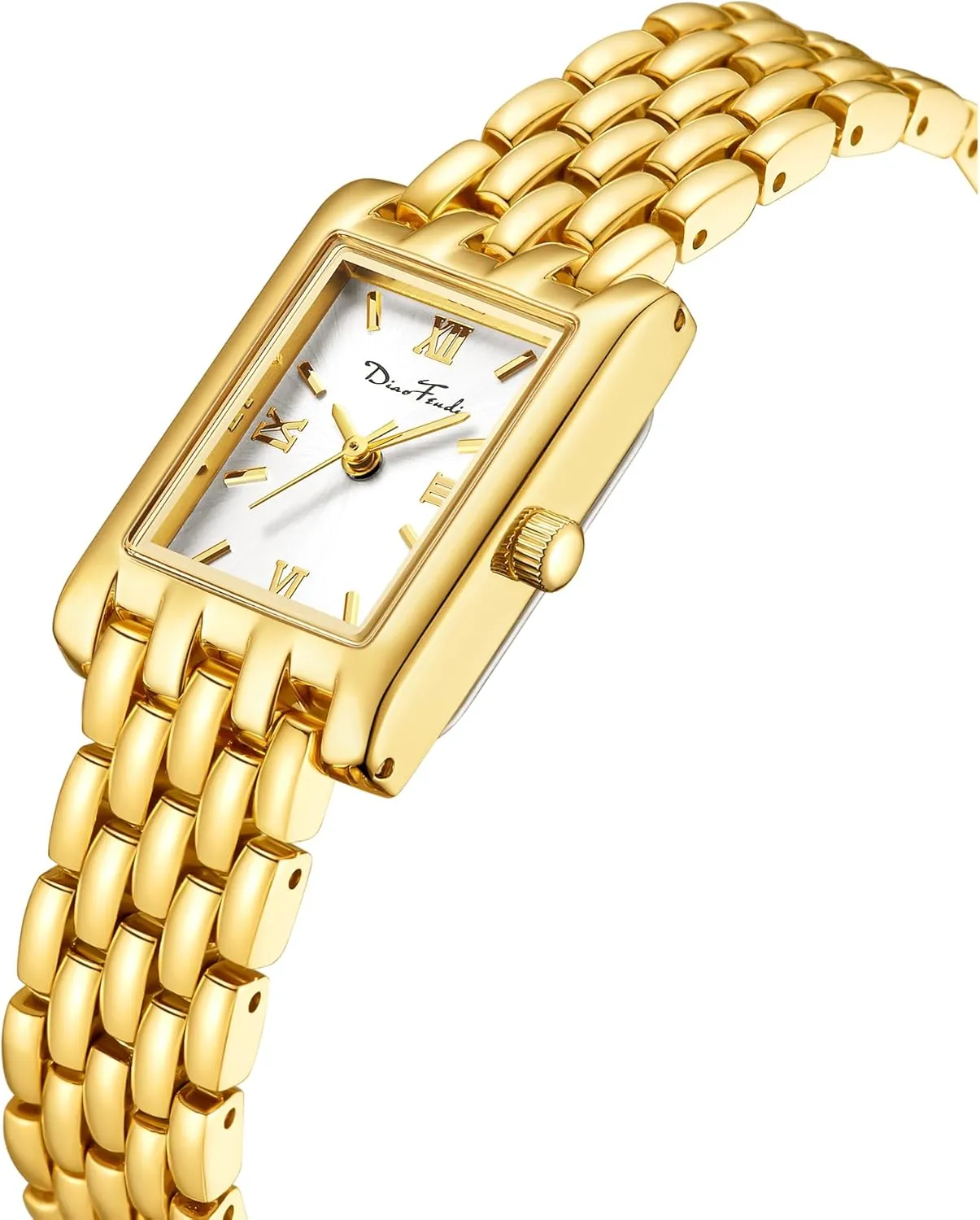 Luxury Ladies Quartz Wrist Watches agreeable elevator Stainless Steel Bracelet,Vintage Fashion Womens Watch,Bracelet Adjustment Tool Included,Water Resistant Diaofendi Gold Watches for Women 