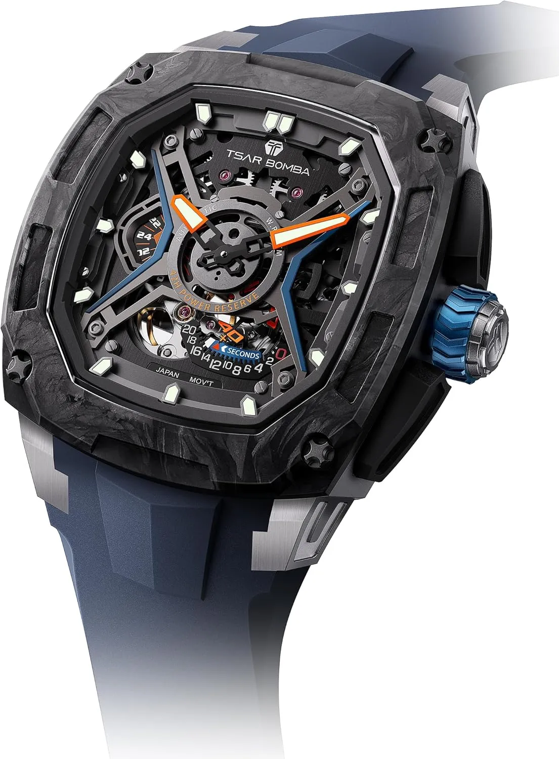 Luxury Skeleton Mechanical Wristwatch for Men 50M stubble tenet fix Waterproof Fashion Square Clock Gift for Man Mens Automatic Watches 