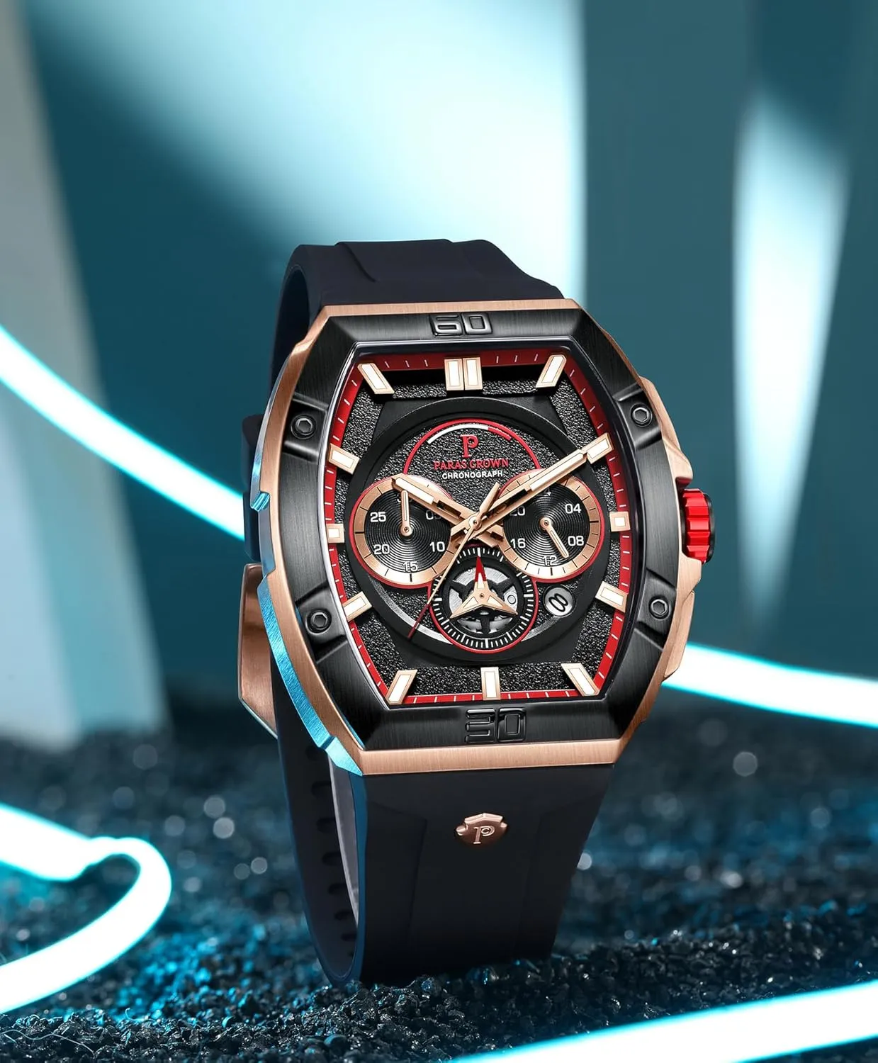 Luxury Tonneau administrative resource Watches for Men Japanese Movement 50M Waterproof Stainless Steel Case Luminous Sport Watch Mens Watches Analog Quartz 