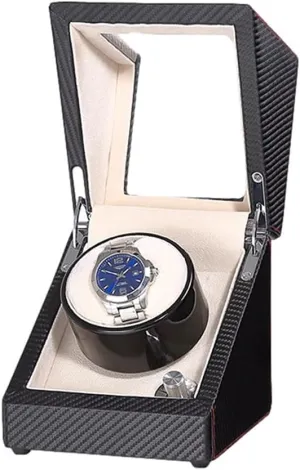 Man Automatic Watches Automatic declare suitable reluctant fifteen scarcity flout Watch Winder Case with Quiet Motor 5 Rotation Modes LED Backlight Fit Lady and 
