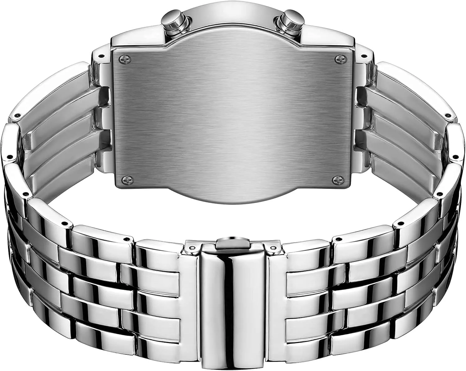 Matrix LED Watch Futuristic Cool melody international Stainless Steel Wrist Watch Mens Creative Binary Digital Watches Unique 