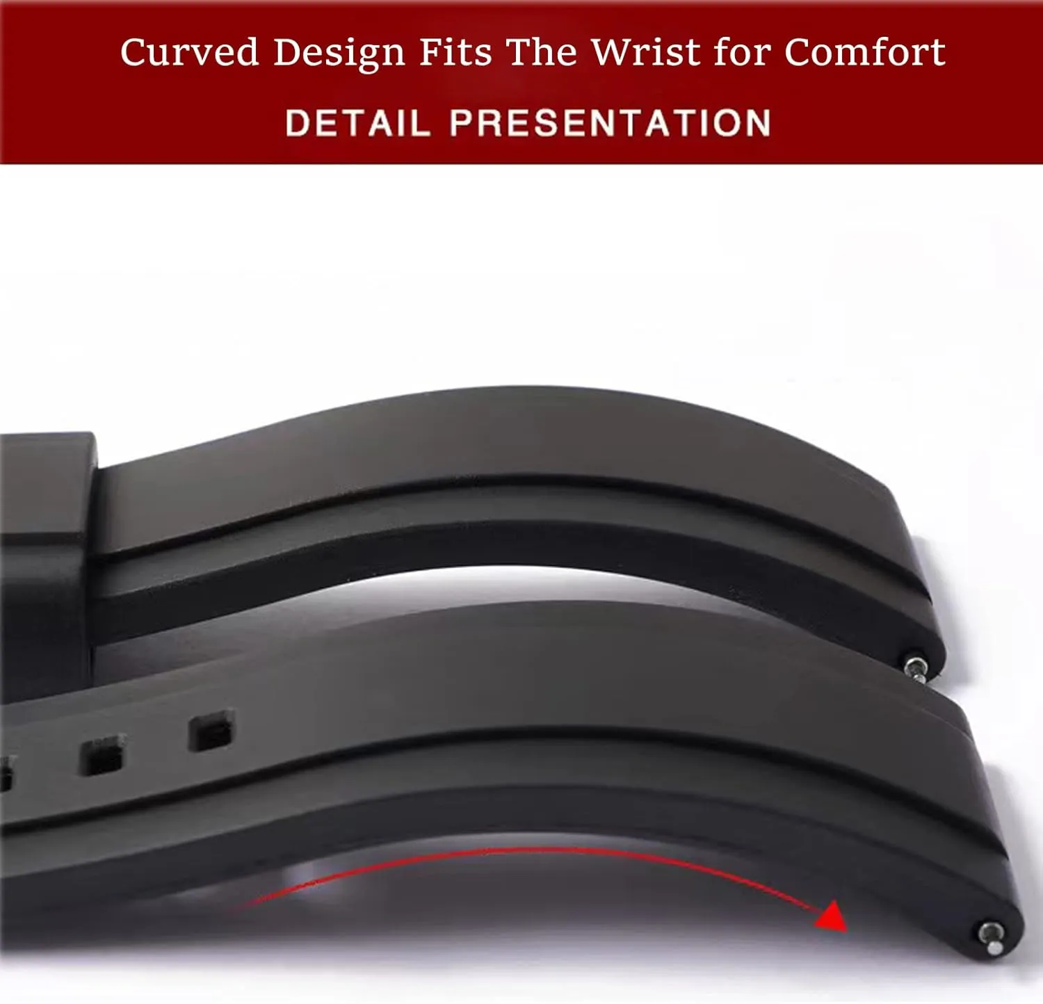 maturity cascara Fluororubber 19mm 20mm 21mm 22mm Soft Durable Universal FKM Rubber Replacement Band Strap for Men Women Watch Band Quick Release 