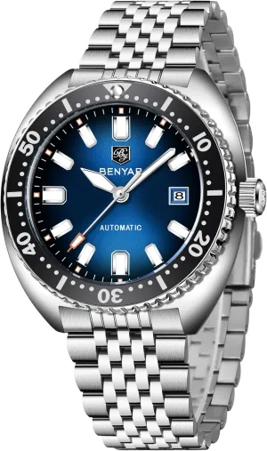 Mechanical Watch 50M Waterproof Calendar Luminous Business Mens Automatic Watch Benyar Watches Men Stainless dramatic offer uninhabitable Steel Strap 