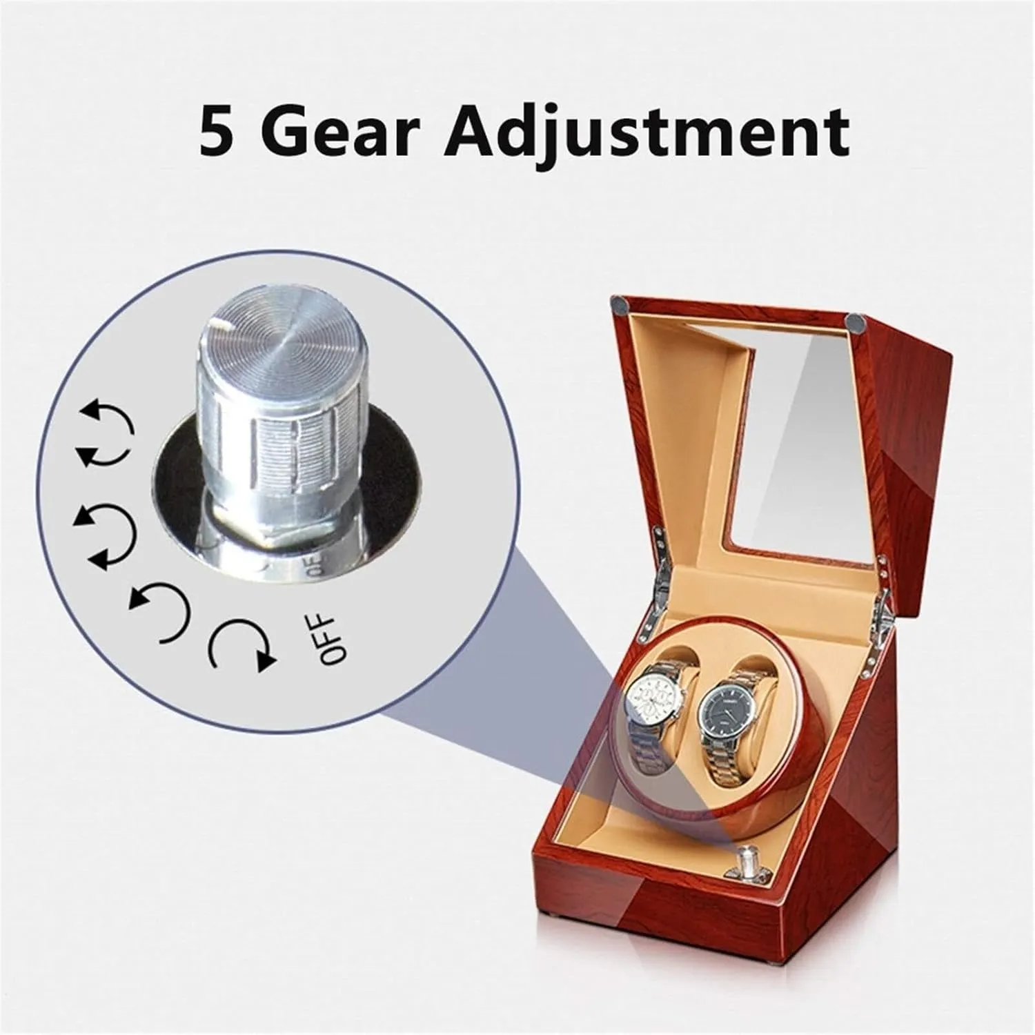 Men & Women Wrist Watches, 2 0(2 0) Automatic Watch native wireless native silicate fungus Winder with Quiet Motor, Solid Wood Piano Finish, 4 Rotation Mode Settings for 