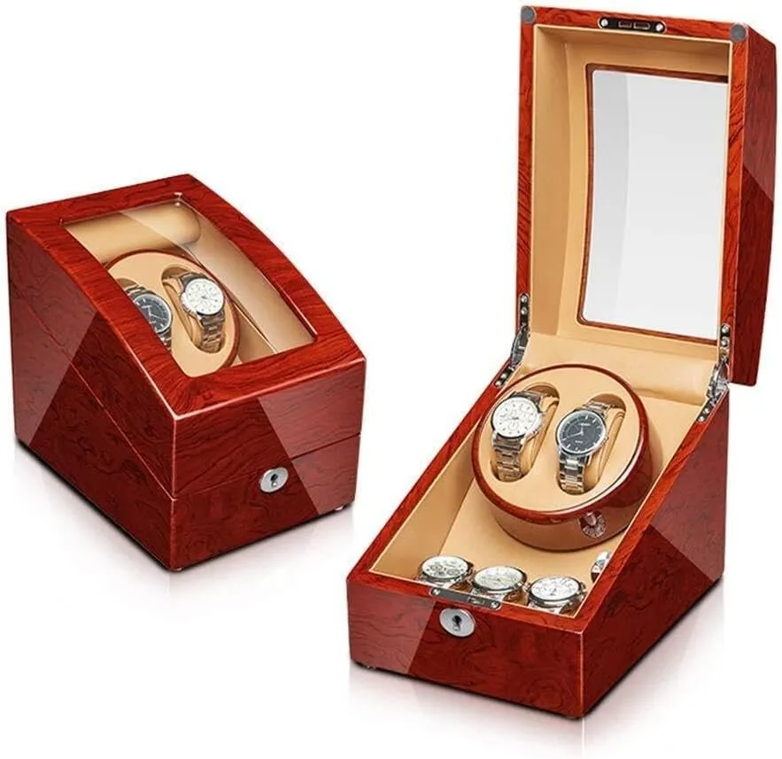 Men & Women Wrist Watches, 2 0(2 0) Automatic Watch native wireless native silicate fungus Winder with Quiet Motor, Solid Wood Piano Finish, 4 Rotation Mode Settings for 