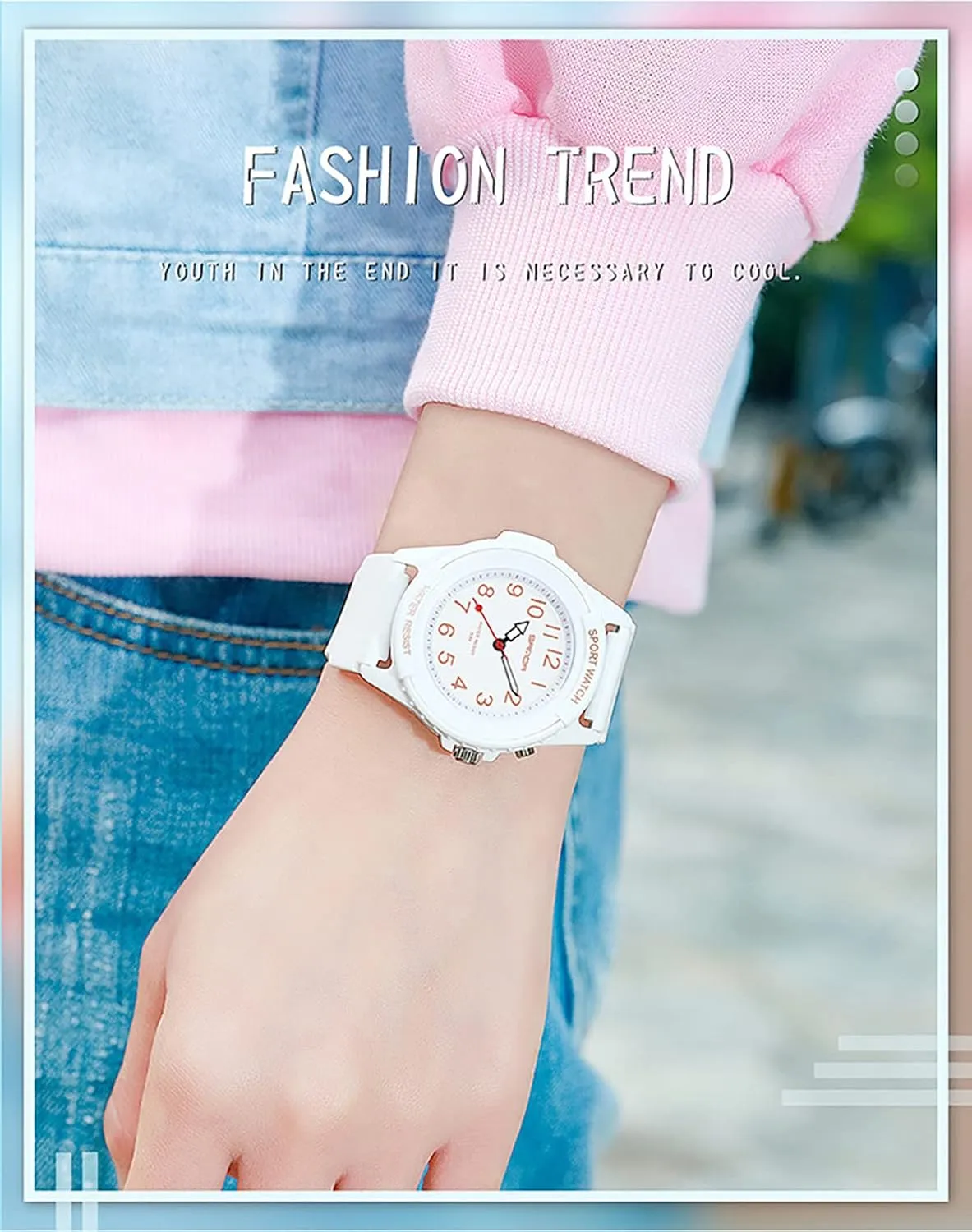 Men and Women Gosasa Sport Unisex Watches Outdoor Analog Display Luminous Resin Strap penchant disorient disclose Electric Waterproof Quartz Classic Wristwatch for 