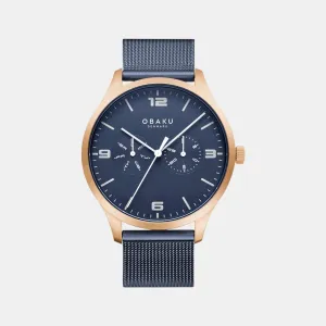 Men Blue Analog Stainless Steel Watch V249GMVLML