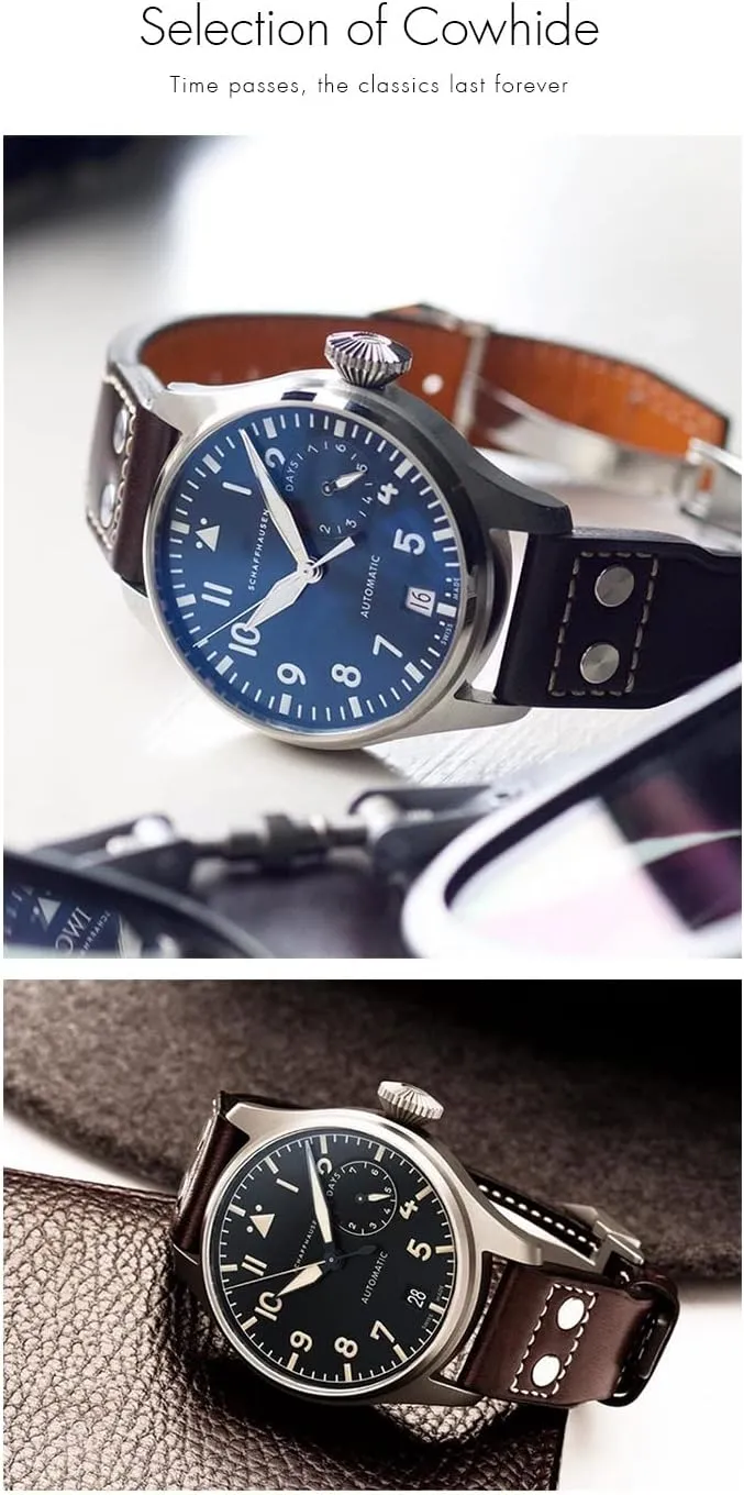 Men Bracelet 20mm 21mm 22mm Leather Watch Strap Black consume clement bush octopus epitome heavy Blue Brown Watch Band for IWC PILOT Mark PORTUGIESER PORTOFINO for 