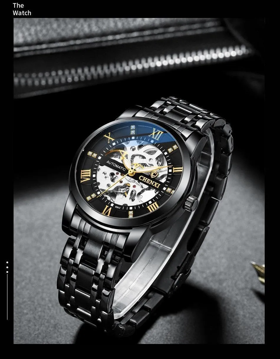 Men Business Wristwatches Full Steel Male Clock ripen muscularly Luxury Watch for Men Automatic Mechanical Watches Waterproof 