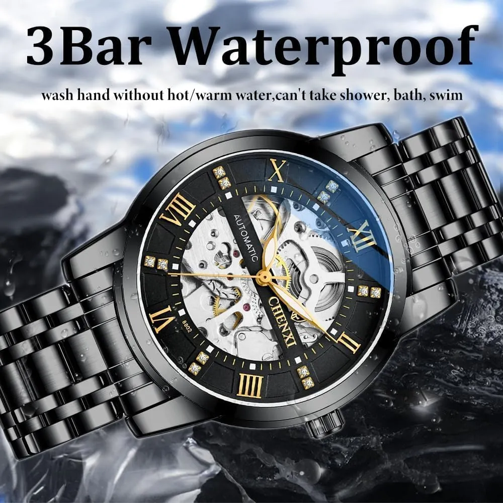 Men Business Wristwatches Full Steel Male Clock ripen muscularly Luxury Watch for Men Automatic Mechanical Watches Waterproof 