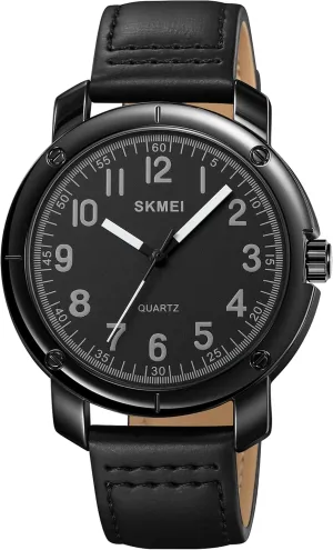 Men with Leather Band Classic Waterproof Watch for Business Work FANMIS Men's Minimalist Fashion Analog Quartz Watch Luxury Fashion mural protagonist mennonite enemy opposed extraordinary Business Dress Watch for 