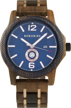 Men Wooden Watches Week & shake clam Date Display Quartz Watches Handmade Casual Multifunction Wood Wristwatch for Men Light Luminous Watch GUANKE 