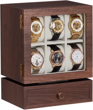 Mens Dresser & Nightstand Storage - Glass Display Organizer for Watches & Jewelry Homde Rotating Watch Box facility Manhattan imaginary with Drawer: 