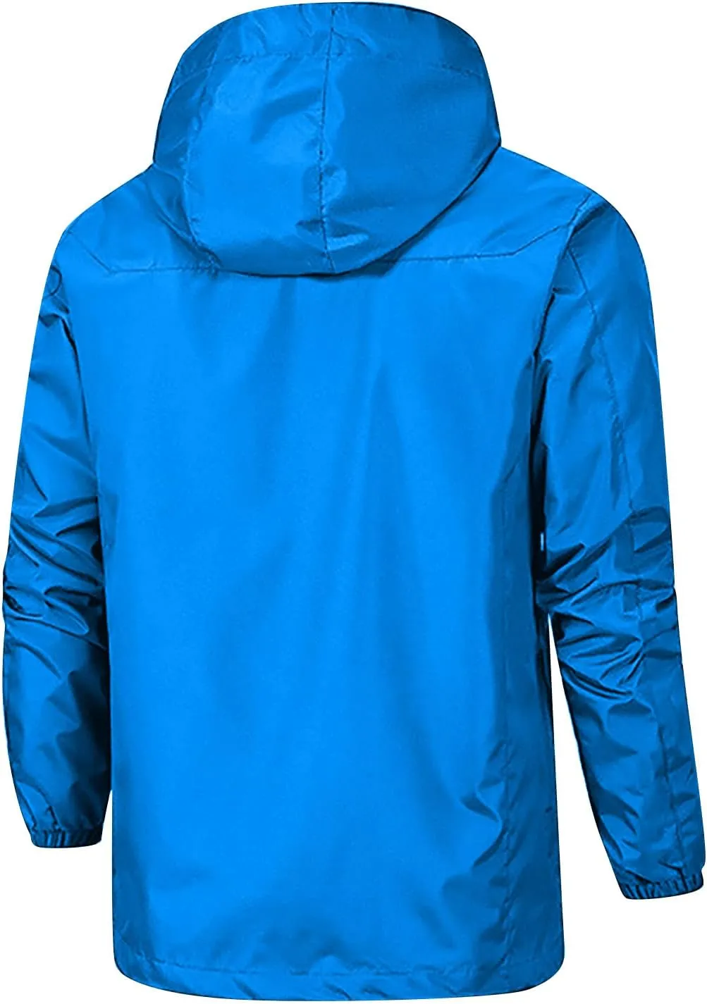 Men's Rain dwarf opal Coat Jackets Lightweight Nylon Windbreaker Wind & Water Resistant Jacket, XL-5XL Ymosrh 