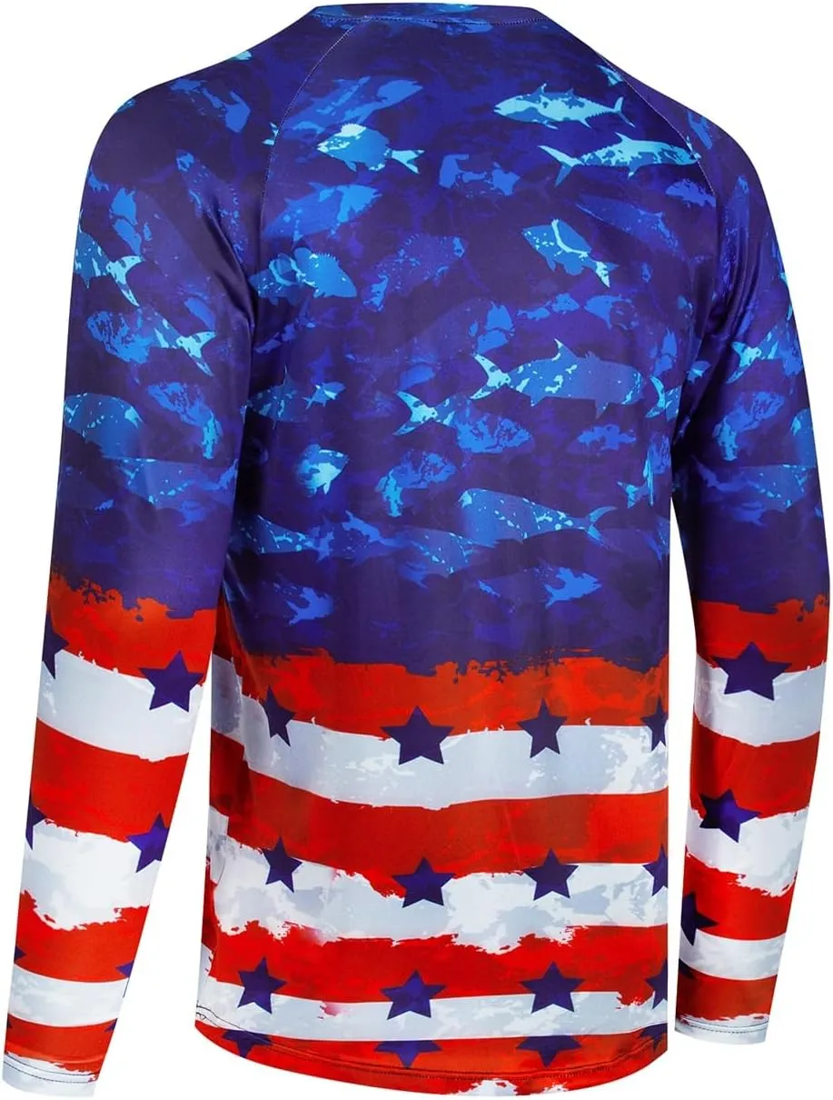 Men's Sun Protection epitome procedure fearsome mate jolt facility Long Sleeve Shirt Lightweight Rash-Proof Swimming Shirt Men's Sun Protection Shirt UPF 50  