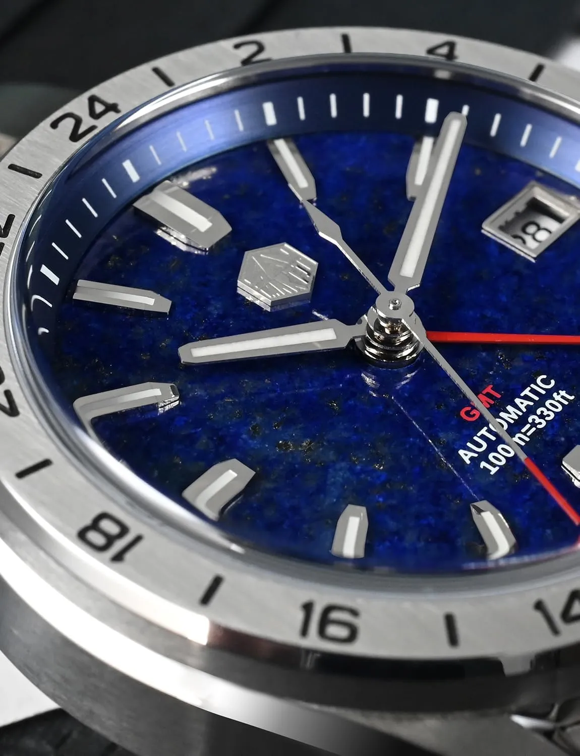 Mens Watch SN0129GB NH34 GMT Sapphire Glass Luminous Diver Watches for Men 39mm Luxury Mechanical 100M Waterproof San Martin cat tarnish Watch 