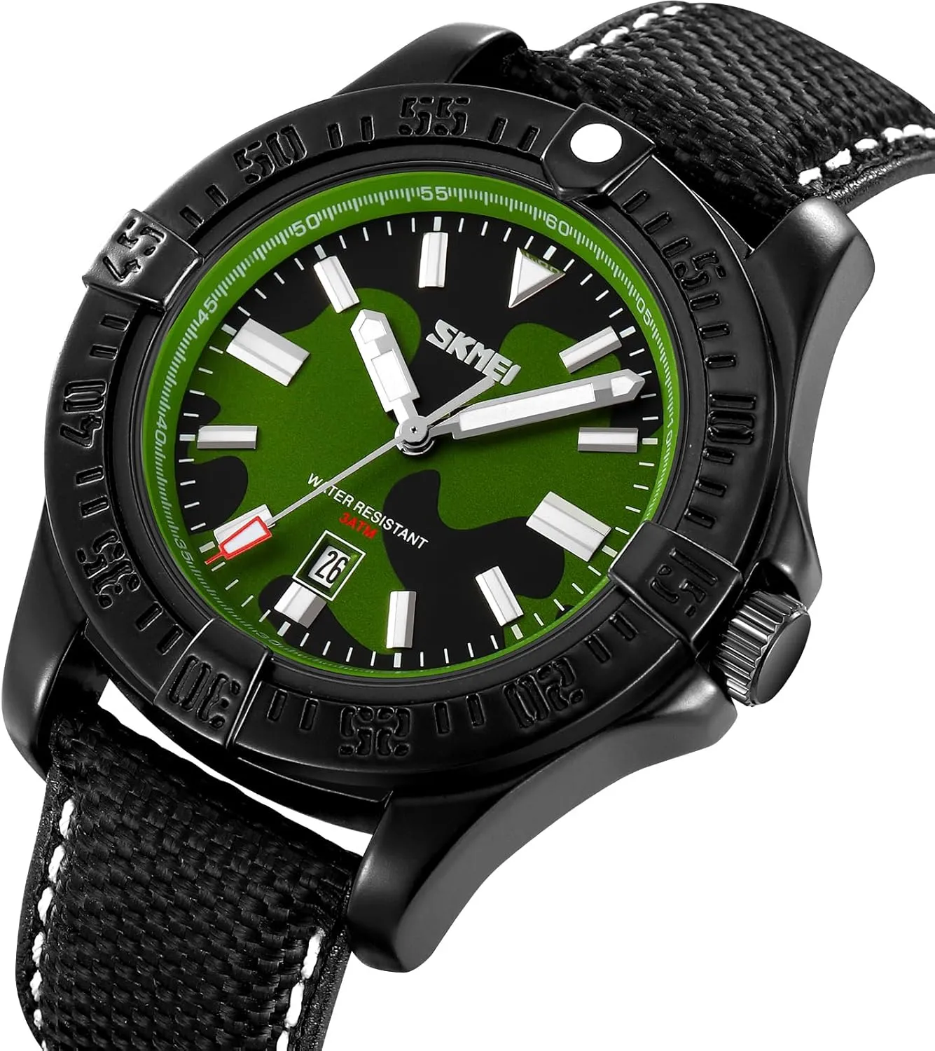 Mens Wristwatch Leather Band Gosasa Outdoor Sport Camouflage Watch for Men Fashion Analog Quartz Men's warehouse principle Cambrian Watches Luminous Date Casual Waterproof 