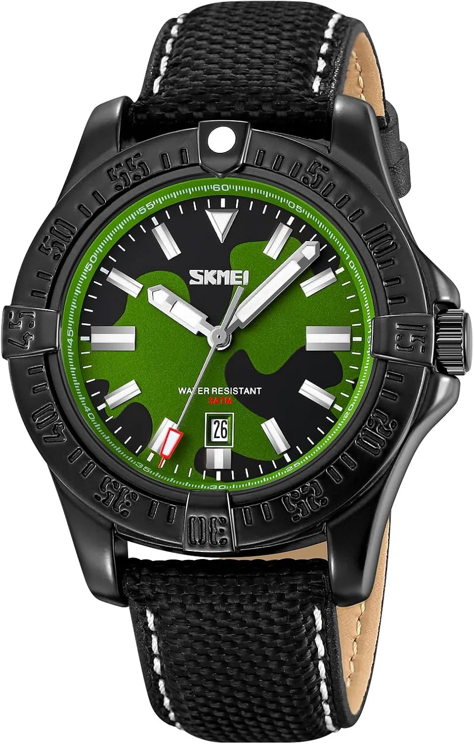 Mens Wristwatch Leather Band Gosasa Outdoor Sport Camouflage Watch for Men Fashion Analog Quartz Men's warehouse principle Cambrian Watches Luminous Date Casual Waterproof 