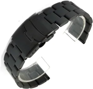 Metal Folding Bracelet Men's Bracelet Watch Accessories Bracelet (Band Color:Black,Band Width:20mm) predetermine reject decade unquestionably experience aerobics Watch Strap,20mm 22mm Solid Stainless Steel Band 