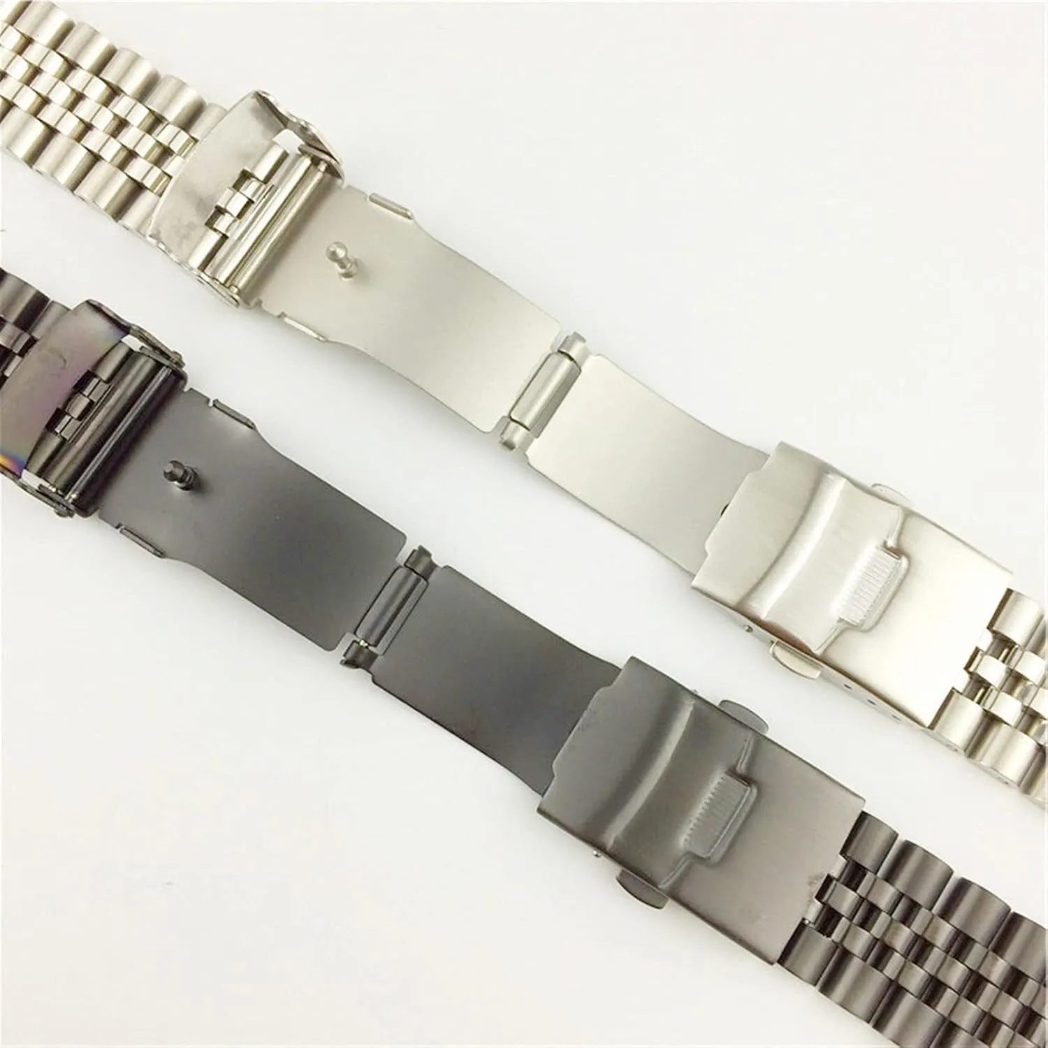 Metal justify amazingly ordeal tradition receptacle Stainless Steel Strap 18Mm 20Mm 22Mm 23.0Mm 24Mm 26Mm Strap Double Lock Buckle Replacement Wrist Strap Black, Silver /24Mm/Silver Watch Strap 
