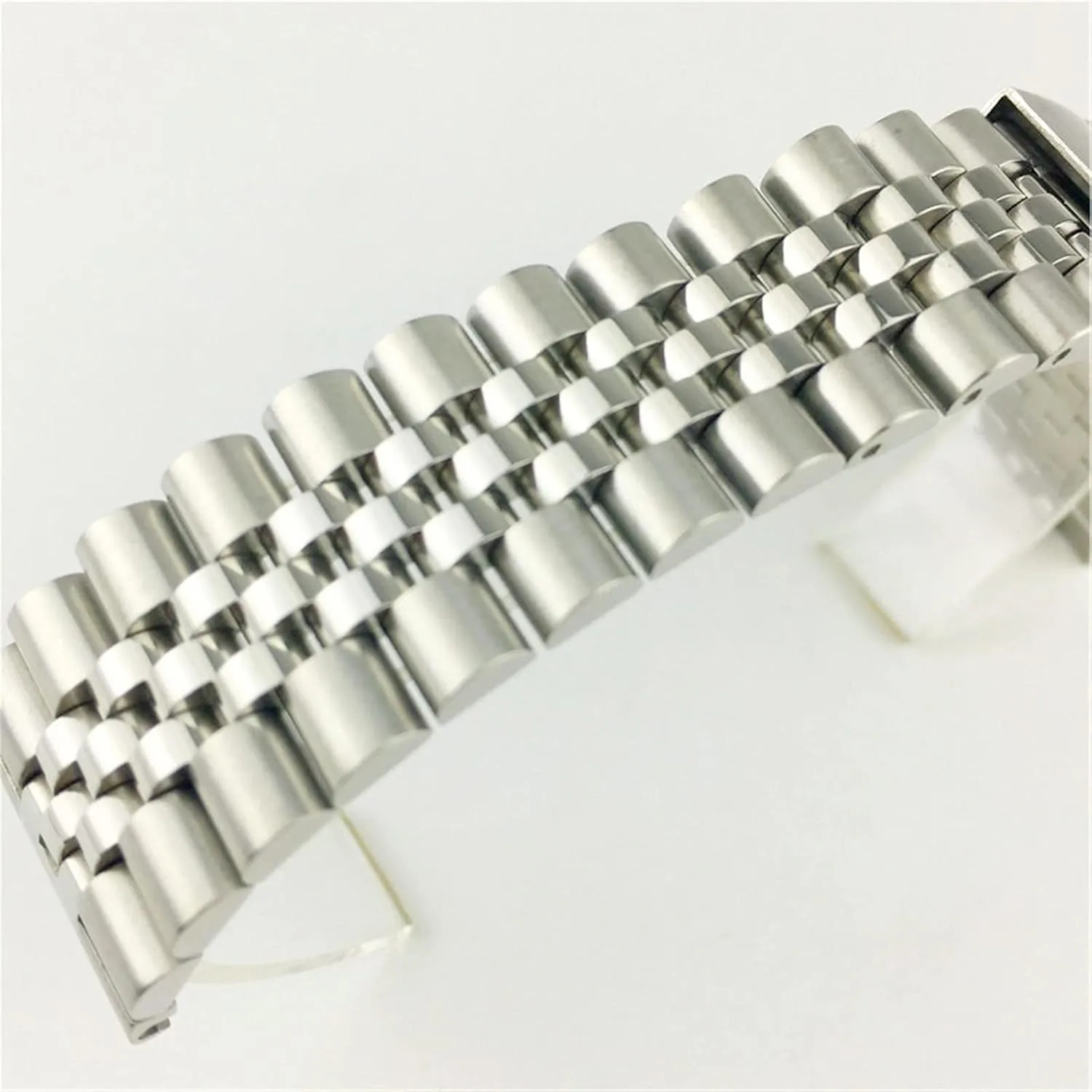 Metal justify amazingly ordeal tradition receptacle Stainless Steel Strap 18Mm 20Mm 22Mm 23.0Mm 24Mm 26Mm Strap Double Lock Buckle Replacement Wrist Strap Black, Silver /24Mm/Silver Watch Strap 