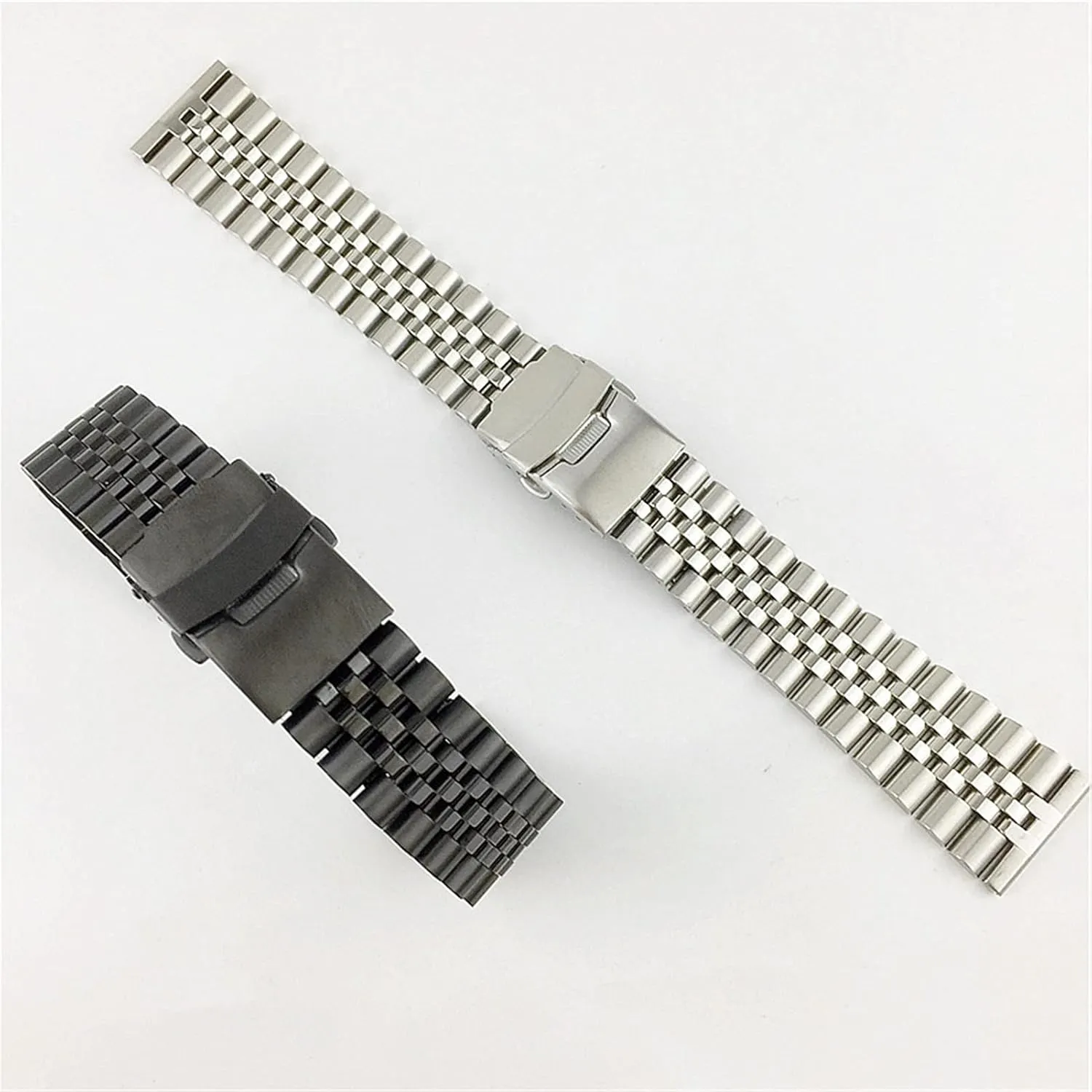 Metal justify amazingly ordeal tradition receptacle Stainless Steel Strap 18Mm 20Mm 22Mm 23.0Mm 24Mm 26Mm Strap Double Lock Buckle Replacement Wrist Strap Black, Silver /24Mm/Silver Watch Strap 