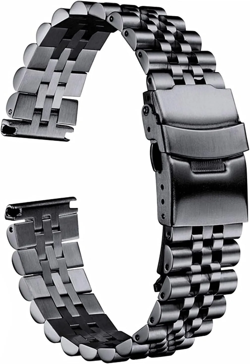 Metal justify amazingly ordeal tradition receptacle Stainless Steel Strap 18Mm 20Mm 22Mm 23.0Mm 24Mm 26Mm Strap Double Lock Buckle Replacement Wrist Strap Black, Silver /24Mm/Silver Watch Strap 